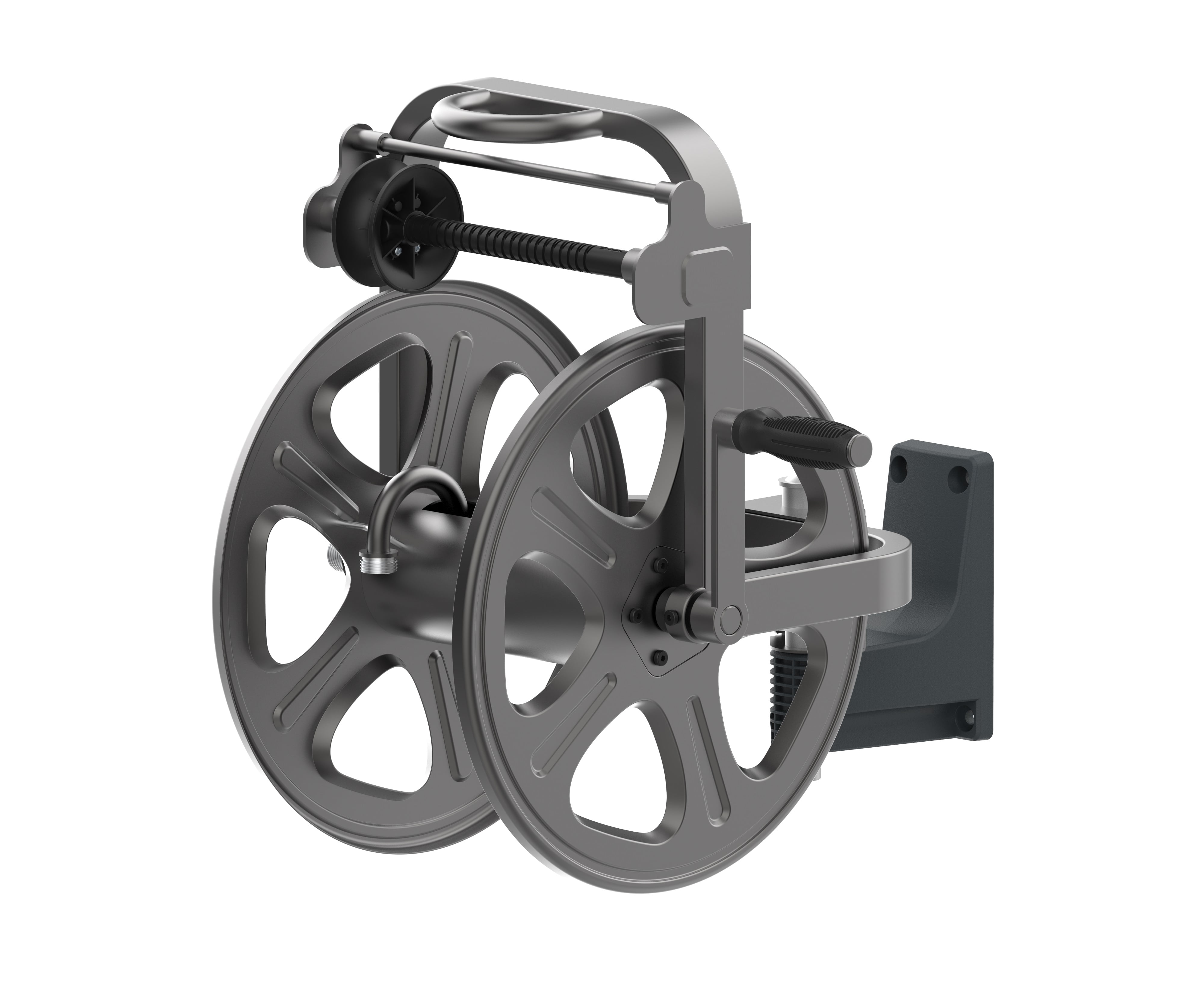 Gorilla 200 ft. Aluminum Zero-Rust Upright Hose Reel 