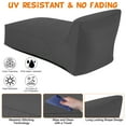 thumbnail image 5 of Outdoor Chaise Lounge Chair, Sunbed UV Resistant Sofa Couch Patio Furniture Waterproof Outside Sunlounge Reclining Sunbathing Bed Comfy Single Chaise Daybed for Garden, Pool, Beach, Dark Gray, 5 of 7