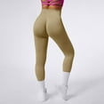 thumbnail image 7 of WTXUE Seamless Leggings For Women, Seamless Leggings Women's Solid Color Butt Tight Sports Pants High Waist Butt Lifting Fitness Pants, Pantalones De Mujer, Khaki, 7 of 7