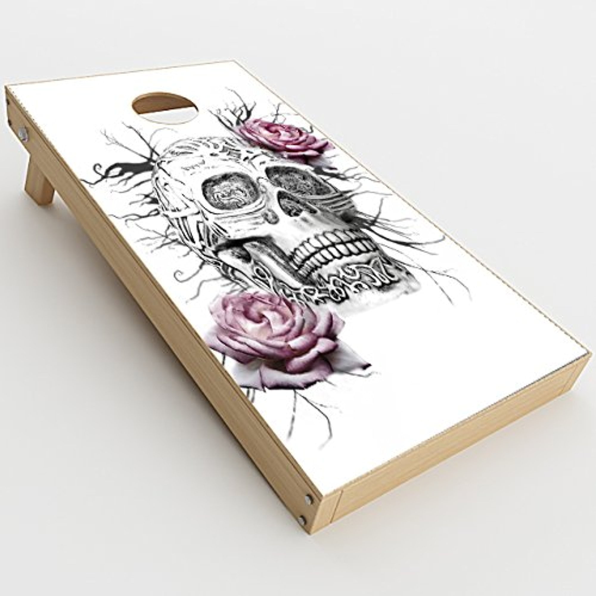 Skin Decals Vinyl Wrap for Cornhole Game Board Bag Toss (2xpcs.) / Roses in  Skull - Walmart.com