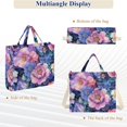 thumbnail image 6 of FORMRS Womens Corduroy Tote Bag Crossbody Shoulder Handbag with Pocket, Colorful Art Flowers, 6 of 7