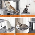thumbnail image 5 of Double Litter Box Enclosure with  Tree, Modern All-in-One Furniture, 5 of 8