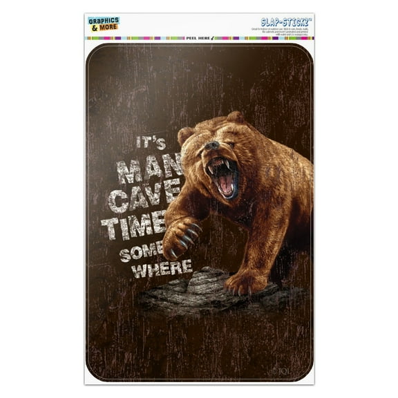 It's Man Cave Time Somewhere Bear Home Business Office Sign