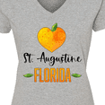 thumbnail image 4 of Inktastic St. Augustine Florida Orange in Heart Women's V-Neck T-Shirt, 4 of 5
