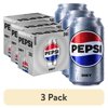 (3 pack) Diet Pepsi Soda Pop, 12 fl oz, 24 Pack Cans
