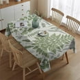 thumbnail image 2 of Farmhouse Green Botanical Tablecloth,Wipeable Polyester Table Cover for Rectangle Tables,Foldable Tablecloth Fitted Tablecloths for Camping Dining Buffet Parties, 2 of 5