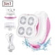 thumbnail image 2 of Afeitadora eléctrica 3 en 1 para mujer, sistema masajeador facial, cepillo facial de limpieza para pierna cara cuerpo labios brazo Ormromra LL-1167, 2 of 7