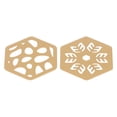 thumbnail image 1 of Metal Coasters, Strong Thermal Insulation Heat Resistant Cup Coasters Gold  For Restaurants, 1 of 8