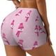 thumbnail image 1 of Fotbe Pink Scarf Snowman Shorts Sin Costuras – Shorts Deportivos de Cintura Alta para Mujer, Elásticos para Gimnasio, Yoga, Running o Ciclismo-Large, 1 of 8
