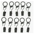 thumbnail image 2 of Urbanest S-Hook Rings With Clips 1/2" Cafe Rod, Set of 10, Black, 2 of 2