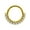 6# Gold, variant on PULABO Titanium Hinged Nose Hoop Ring with Cubic Zirconia Unisex
