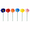 Small Lotus Leaf Style 6PCS, variant on Ceramic Flower Stake with Bird Drinking Station, Colorful Garden Stake Decor with Bee & Butterfly Water Dish, Outdoor Ceramic Garden Flowers for Yard