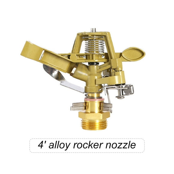 0°-360° Kirsite Adjustable Pattern Rain Bird Garden Impact Sprinkler Agricultural Lawn Brass Spray 4' Nozzle 10-15m Water Distance