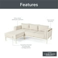 thumbnail image 4 of Better Homes & Gardens Marlow Outdoor 2pc Patio Sectional Set, White Frame/Cream Cushion, 4 of 10