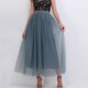 thumbnail image 4 of Gibobby faldas aesthetic Falda de tul de malla de talla grande para mujer Falda de princesa plisada Falda de burbuja de malla(Gris， Talla única), 4 of 4