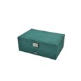 thumbnail image 1 of Seitruly Caja de almacenamiento de joyas, collares, pendientes, anillos, pulseras, brazaletes, organizador, estuche para el hogar, dormitorio, soporte de Bolsas de maquillaje Verde Seitruly CE015115-01, 1 of 6