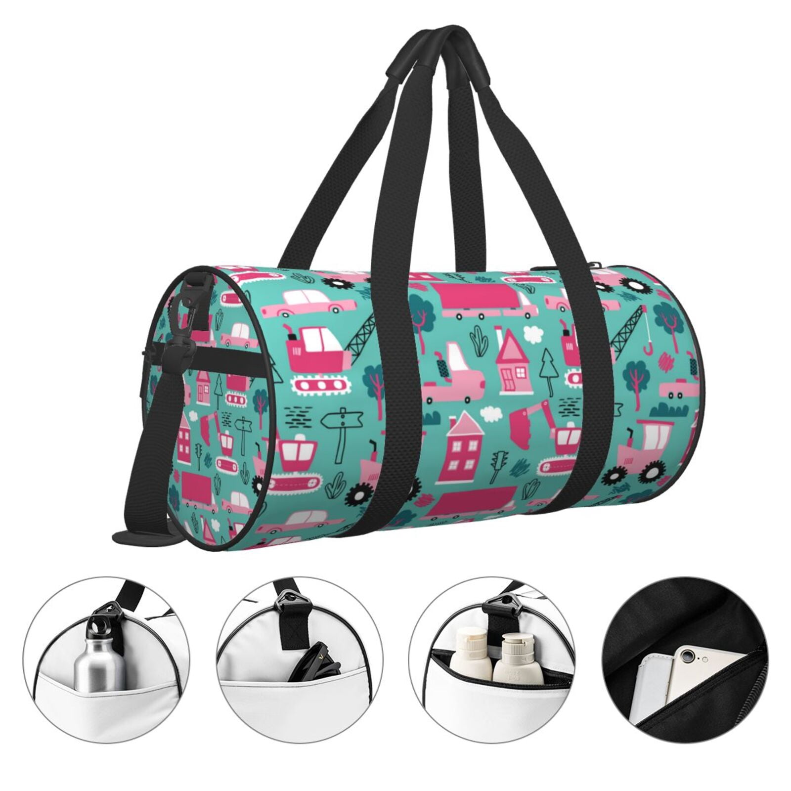 Vsdgher Excavator 45L Foldable Duffel Bag, Sports Gym Bag,Overnight Bag, Portable Weekender Bag for Airplanes
