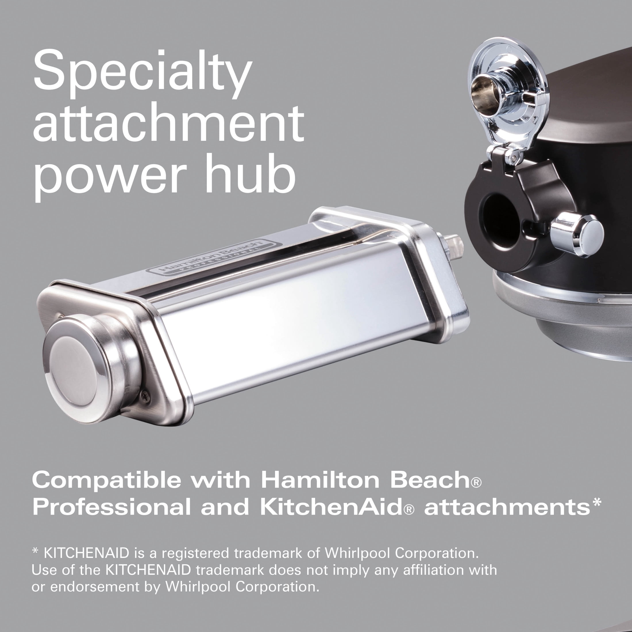 Hamilton Beach Professional 5 Quart Stand Mixer for Kitchen with Specialty Attachment Hub, 12 Speeds