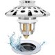 thumbnail image 1 of Bathroom Sink Stopper,Sink Hair Catcher,Bathroom Sink Drain Strainer Pop Up Drain Cover Plug,Universal for 1.1 to 1.65in Sink Drain Hole Silver, 1 of 4