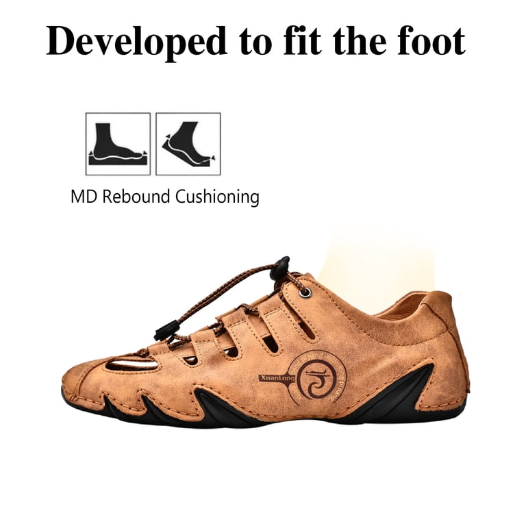 Casual Hiking Sandals Men\'s Brown Athletic Cushioned Closed Toe Fisherman Shoes Men main image 4