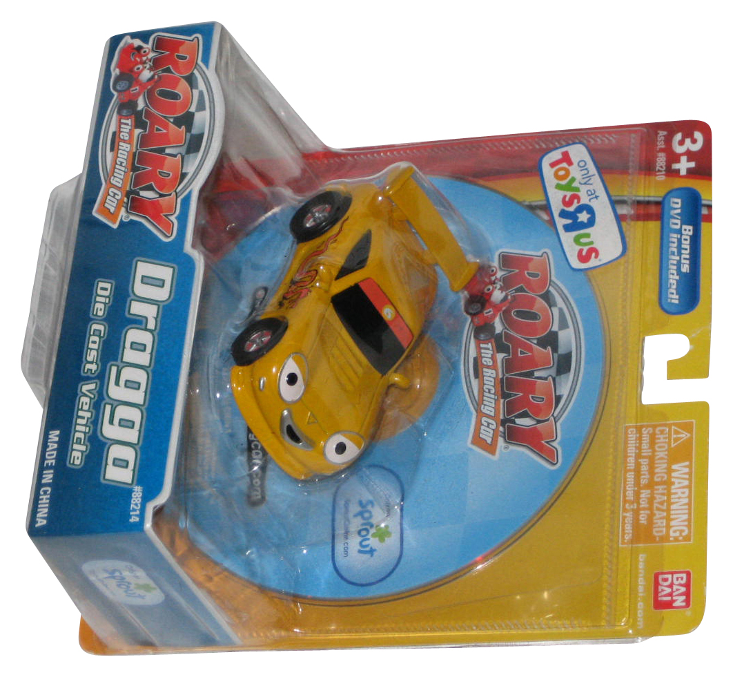 Roary The Racing Car Dragga DieCast Vehicle (2010) Bandai Yellow Toy w