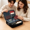 Amketima Multi Layer Document Organizer Bag with Password Lock Large ...