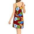 thumbnail image 3 of HAPPY BAY Women's Spaghetti Strap Nightshirts Slip Nighty 10-12 Maroon-AC32, 3 of 4