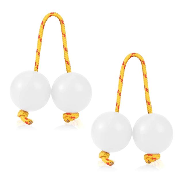 1 Paire d'Instruments de Percussion Aslatua Shakers Kashaka Africain Asalato Shaker Balles Rythmiques Blanc, 2 x Balles Rythmiques, Blanc