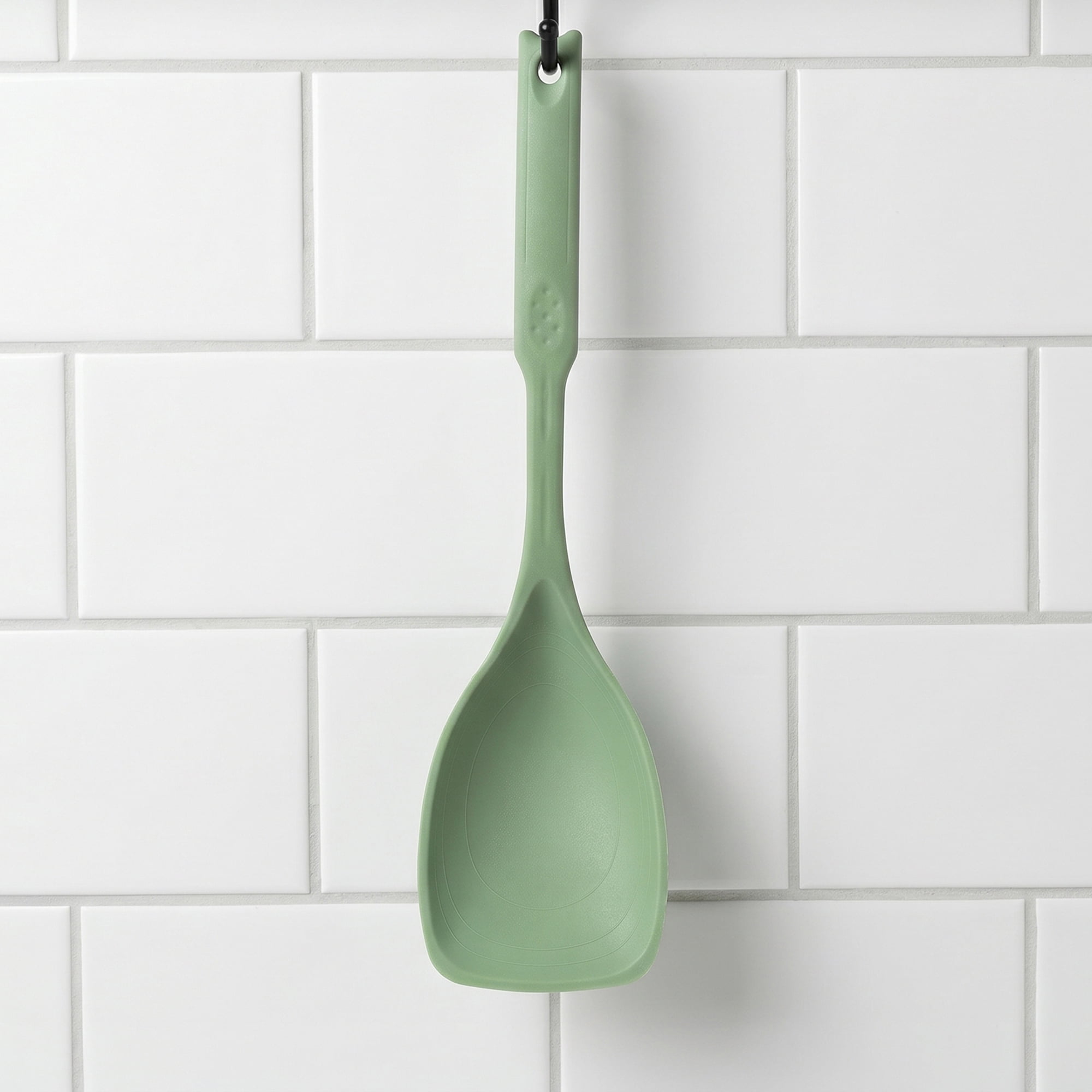 Unique Bargains Heat Resistant Spoon for Non Stick Cookware Shovel-Green 12.2"x2.9"