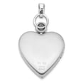 thumbnail image 3 of Lockets Sterling Silver Rhodium-plated 21mm Heart Dia. Accent D/C Satin Locket, 3 of 4