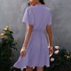 thumbnail image 5 of Vestido de jersey de manga corta con cuello en V liso a la moda de verano para mujer Pompotops ghjkhdj17396, 5 of 7