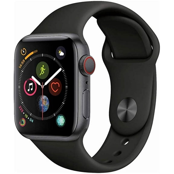 Pre-Owned Apple Watch Series 4 40MM Space Gray - Aluminum Case - GPS   Cellular - Black Sport Band (Good)