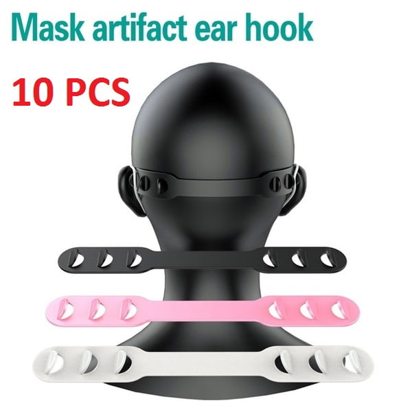 TOYANDONA 10pcs Face Cover Grip Buckle Adjustable Ear Extension Buckle Band Strap Non Skid Face Shield Colorful Rope Fixer for Kids Adults Random Color 