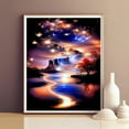 thumbnail image 2 of Luna Pintura Kits Adultos 5D Playa Arte Kits Principiantes DIY Ronda completa de perforación junto al mar Pintura con puntos Inicio Pared 15.75 X 11.81 Inch, 2 of 5