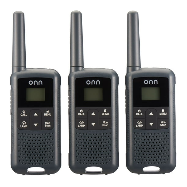 ONN Walkie Talkies 3 Pack, 16 Mile range