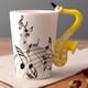 thumbnail image 3 of Taza de cerámica, taza de café, taza de instrumento, regalo creativo, saxofón amarillo, 3 of 6