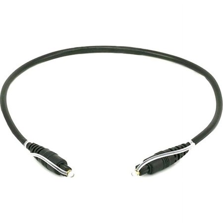 UPC: 0844660033950 | Monoprice Digital Optical Audio Cable – 1.5 Feet – Black | S/PDIF (Toslink) 5.0-Meters Outside Diameter | Gold Plated Ferrule  Molded Strain Relief