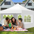 thumbnail image 4 of Jardín al aire libre Oxford Gazebo Carpa para fiestas Carpa para bodas Panel lateral con dosel 3x3x2M Muyoka Deportes, 4 of 5