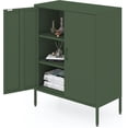 thumbnail image 1 of CHSHIN 40"H Green Metal Locker Storage Cabinet,Multipurpose 3-Tier for Home,Office,Bar(Width:31.5"), 1 of 7
