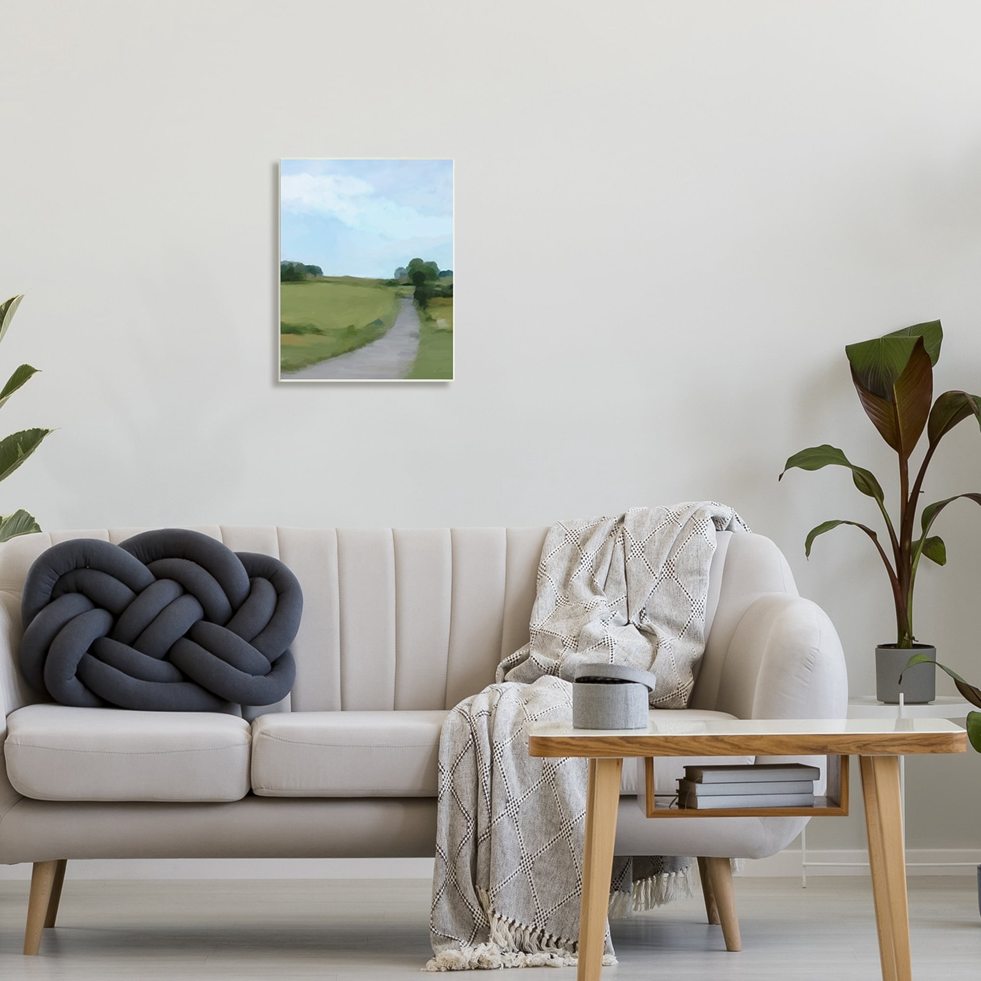 Stupell Industries Abstract Path Through Grassland Rural Landscape Scene Painting Unframed Art Print Wall Art, Design by Amy Hall
