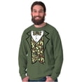 thumbnail image 3 of Camouflage Faux Three Piece Tuxedo Men's Big & Tall Long Sleeve Graphic Tee Brisco Brands 2X, 3 of 4