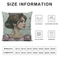 thumbnail image 5 of Chilfamy Pillow Covers Girls Princess Badge Pillow Cover Pink Black Pillowcover Soft Double Side Print Sofa Square Throw Pillowcovers for Living Room Bedroom Car Decor White, 5 of 5