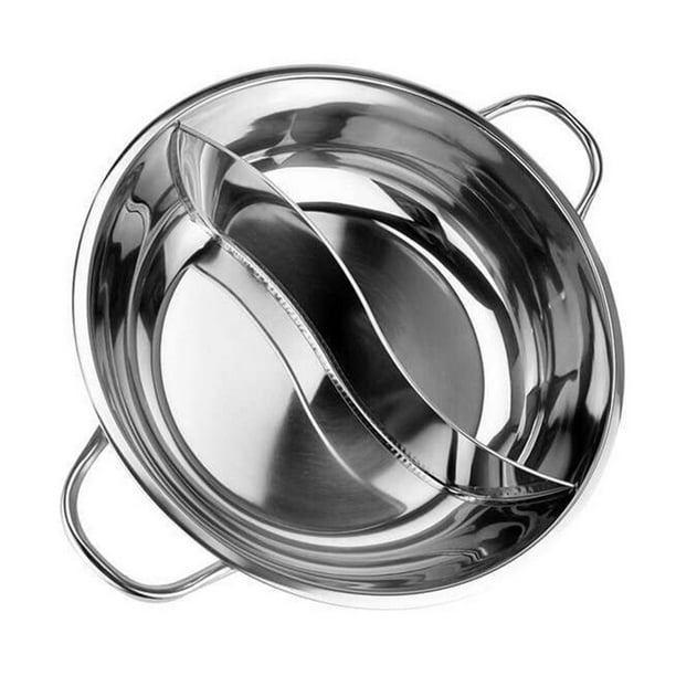 Hot Pots with Divider for Induction Cooktop Gas Stove Dual Sided Soup
