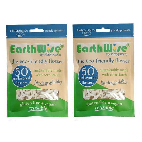 Platypus Earthwise Eco-Friendly Flosser Multipack, Dental Floss, 100 Pc