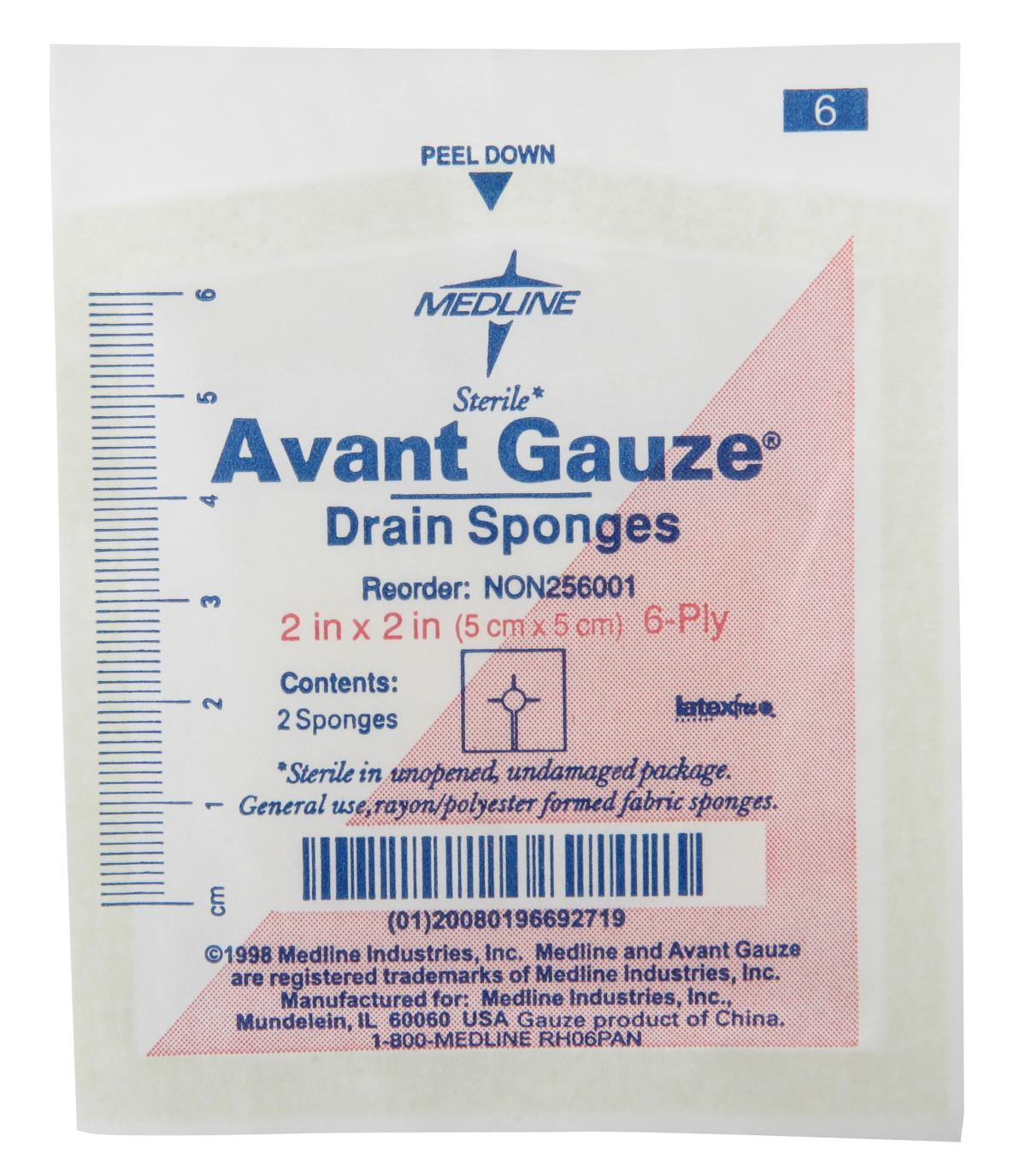 Avant Gauze Sterile Drain Sponge NON256001Z
