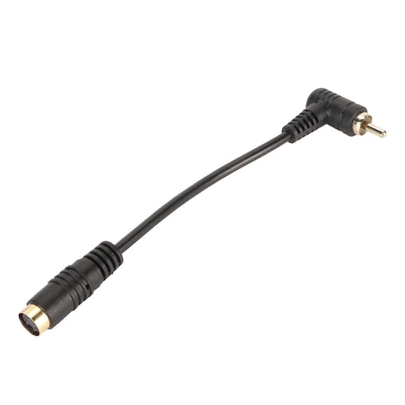 4pin Video Female to 90 Degree RCA Male Cable Plug and Play Mini DIN 4 Pin to RCA Cable Composite Video Adapter Cable for PC TV