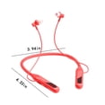 thumbnail image 3 of 5.3 Neckband Headphones, Around the Neck Bluetooth Headphones with Noise Cancelling Microphone, Bluetooth Headset with long Playtime, Neck Earphones Stereo Bass, for Music, Conference, Video, Call, 3 of 7