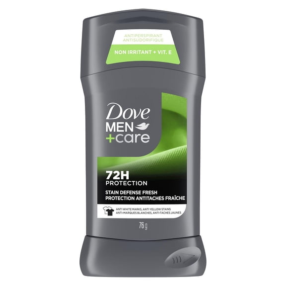 Dove Men+Care Stain Defense Fresh 72H Protection Antiperspirant Deodorant Stick for Men Anti-White Marks and Yellow Stains