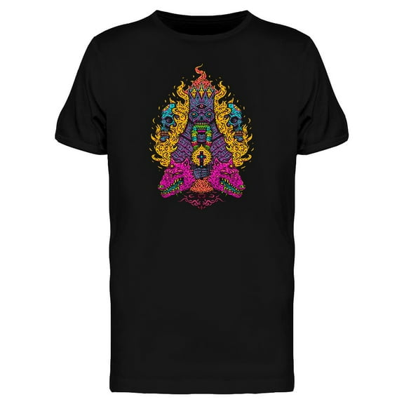 Demon King With Burning Cross T-Shirt Men -Image by Shutterstock, Male Large