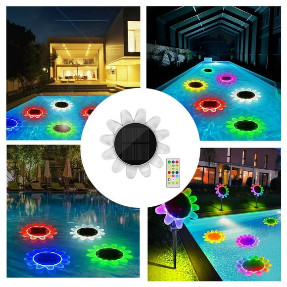 Solar Flower Pool Light Led Water Belt Star Light Projector Indoor for Adults Tall Floor Lamp for Bedroom Star Lights for Bedroom Projector Star Light Projector Indoor Sunset Lamp Controlled